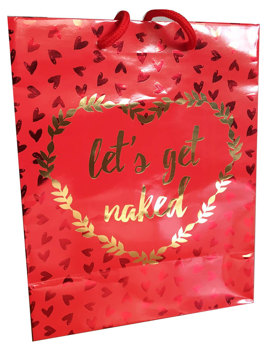 Let's Get Naked - Gold Foil Gift Bag K-GBF520