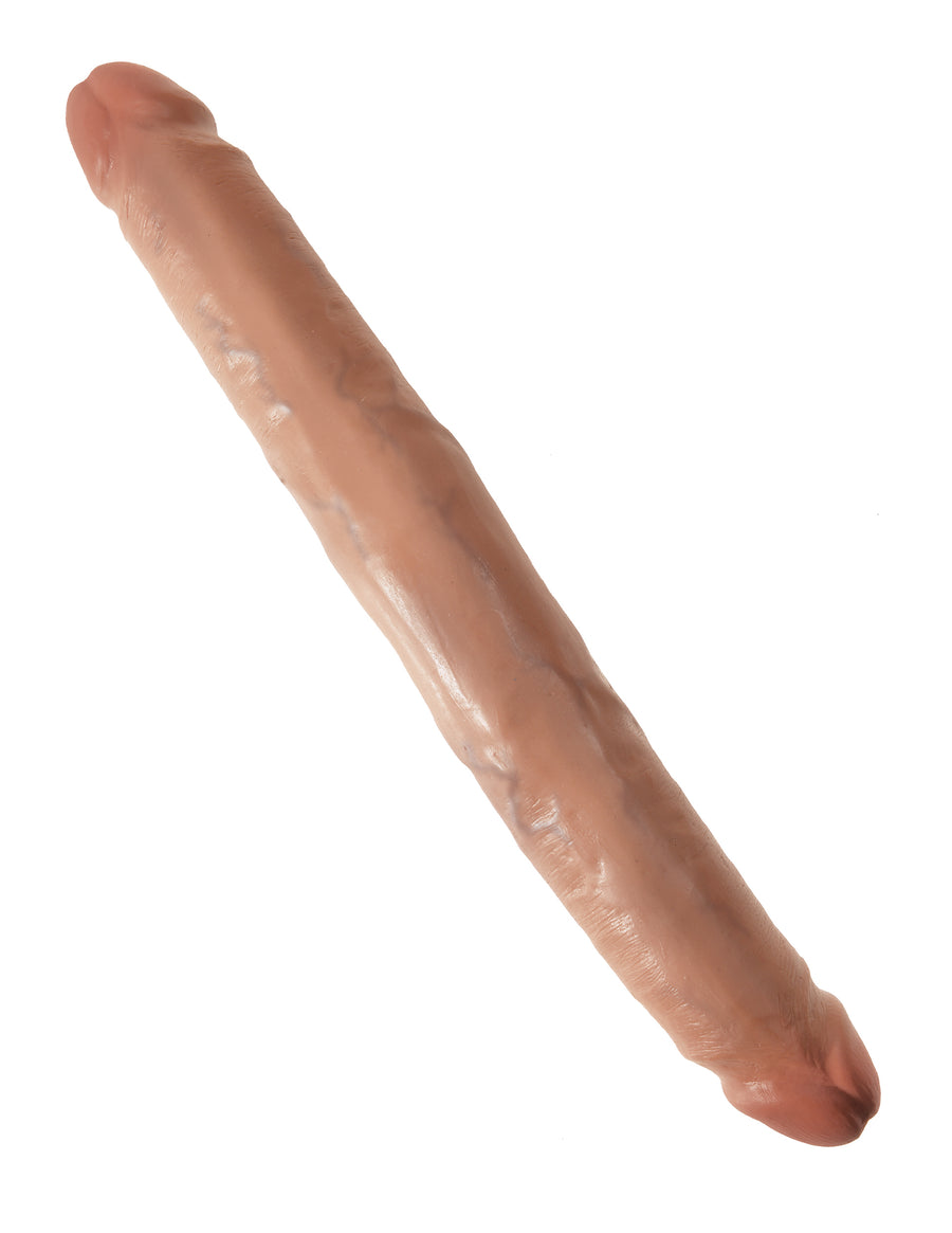 King Cock 12 Slim Double Dildo - Tan PD5516-22