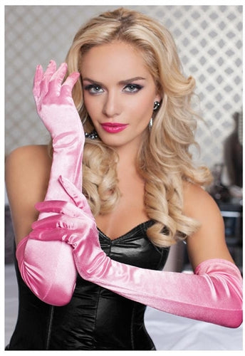 Satin Opera Gloves - Light Pink STM-40109LPI