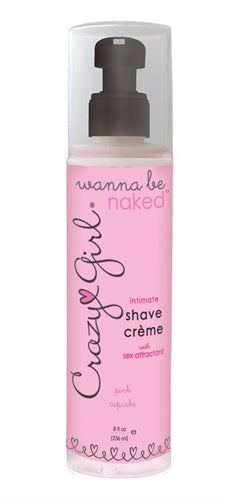 Crazy Girl Wanna Be Naked Intimate Shave Creme Pink Cupcake 8 Oz. CE7020-08