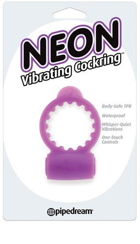 Neon Vibrating Cockring - Purple PD2366-12