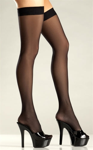 Sheer Stockings - Black - One Size BW-562B