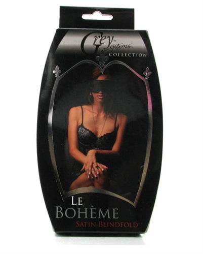 Le Boheme Satin Blindfold - Black GG-AC977B