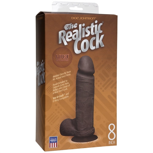 The Realistic Cock Ur3 - Black 8-Inch DJ0276-04