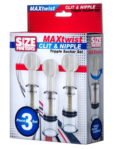 Max Twist Clit and Nipple Triple Sucker Set SM-AC914