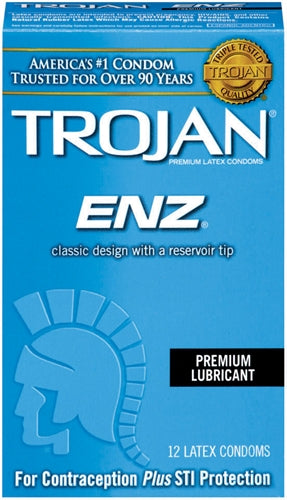 Trojan Enz Lubricated Condoms - 12 Pack Tj93750 TJ93752