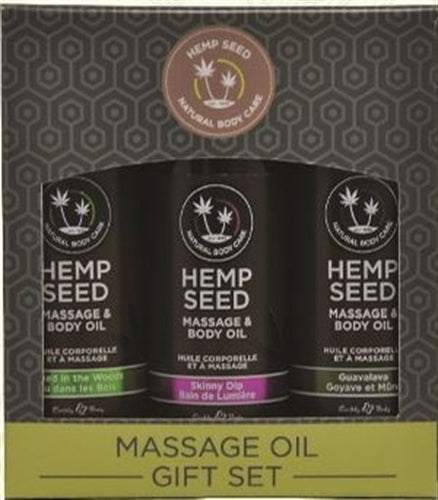 Massage Oil Gift Set - Skinny Dip, Naked in the Woods, and Guavalava 2 Oz. Each EB-MASG003