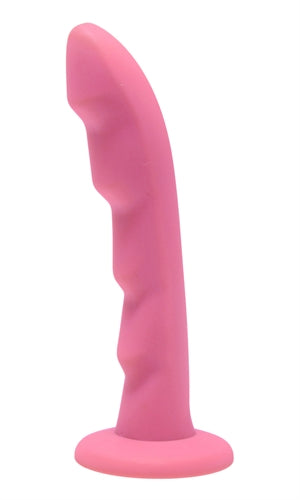 Ripples Silicone Dildo Strap-on Compatible - Pink SU-AE109PNK