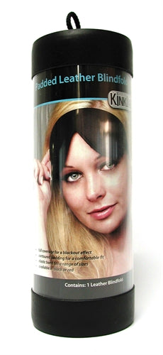 Padded Leather Blindfold Black KL-123B