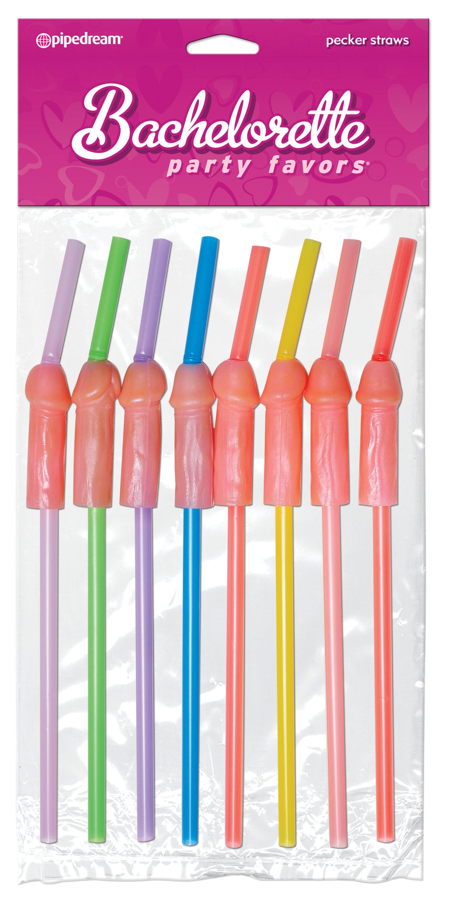 Bachelorette Party Favors Pecker Straws - 8 Piece PD6021-00