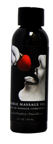 Succulent Strawberry Edible Massage Oil - 2 Oz. EB-MSE203E