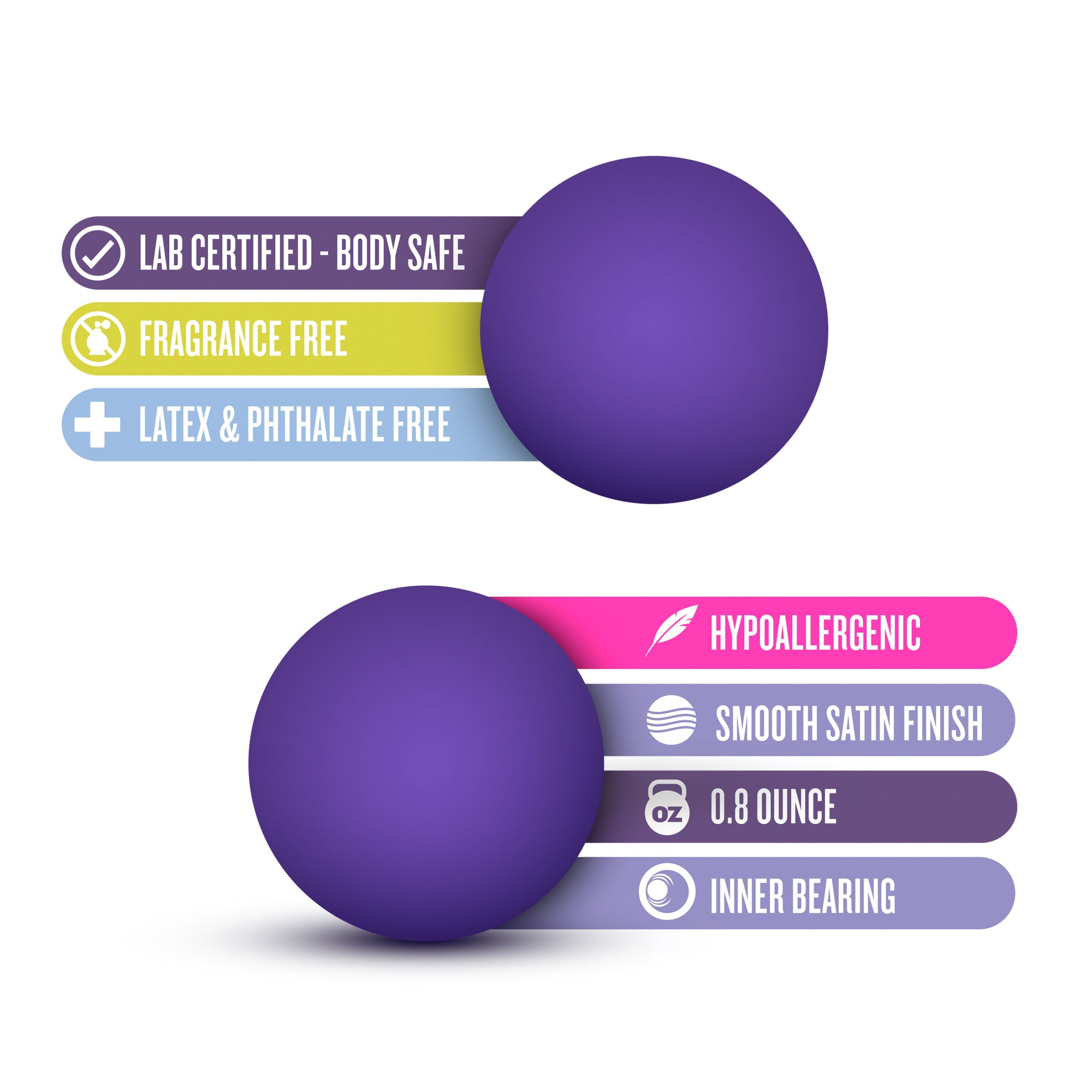 Luxe Double O Beginner Kegel Balls - Purple BL-56801