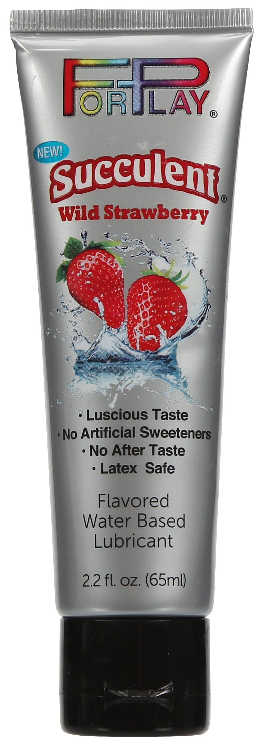 For Play Succulent Wild Strawberry Flavored Water Based Lubricant - 2.2 Fl. Oz. / 65 ml FP-3304N