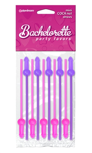Bachelorette Party Favors Mini Cock-Tails Straws - 10 Pack PD6234-00