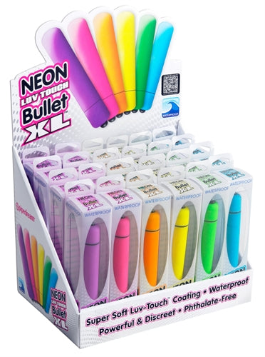 Neon Luv Touch Bullet XL - 24 Piece Display PD2634-99D
