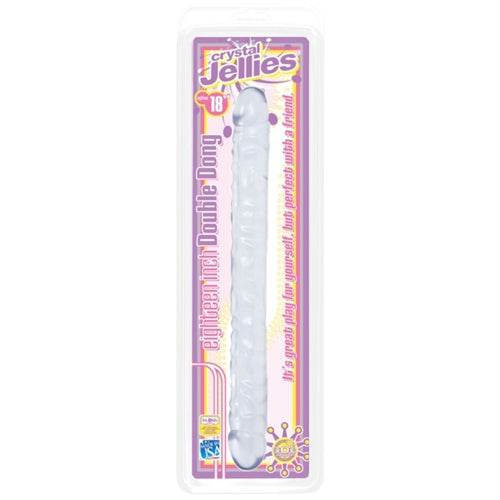 Crystal Jellies Double Dong 18-Inch - Clear DJ0287-04