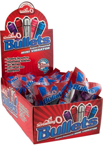 Screaming O Bullets - 20 Piece Pop Box Display - Assorted Colors BUL20-110D