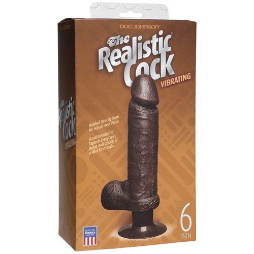 The Original Vibro Realistic Cocks  6-Inch - Black DJ1156-03