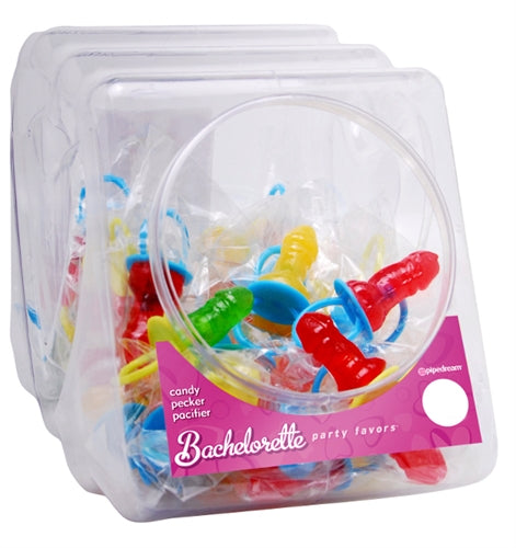 Bachelorette Party Favors Candy Pecker Pacifier - 48 Pieces Display PD7428-99D