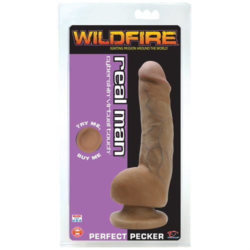 Real Man Cyberskin Perfect Pecker Cinnamon 8 X 3 W0125-6 TS1101256