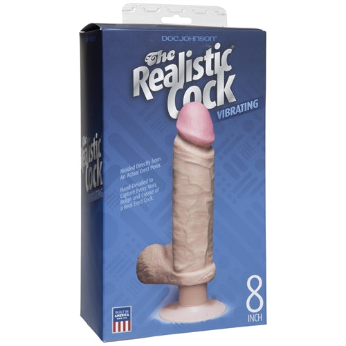 The Original Vibro Realistic Cocks 8-Inch - White DJ1156-02