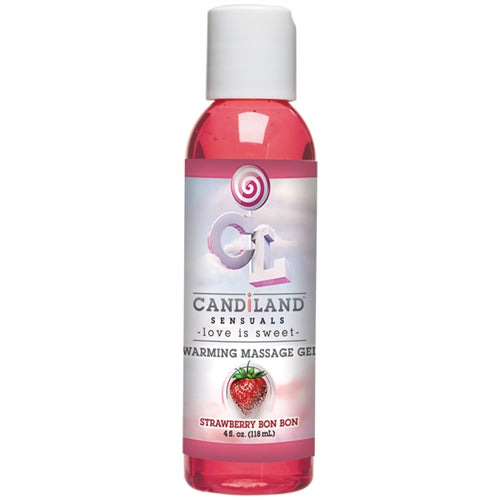 Candiland Sensuals Warming Massage Gel - Strawberry Bon Bon - 4 Oz. DJ4230-03