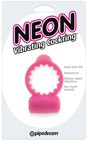 Neon Vibrating Cockring - Pink PD2366-11