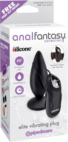 Anal Fantasy Collection Elite Vibrating Plug - Black PD4613-23