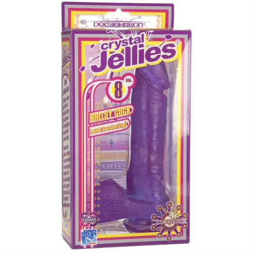 Crystal Jellies 8-Inch Ballsy With Suction Cup - Purple DJ0288-10