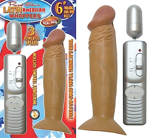 Latin American Whopper 6in Vibrating Dong With Bullet Latin NW2308