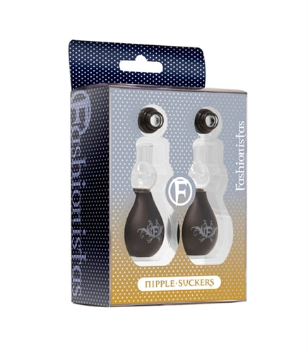 Fashionistas Glass Nipple Suckers - Black ICB3007-2