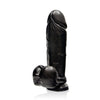 9 Inch Thick Cock With Balls & Suction - Black SI-30211