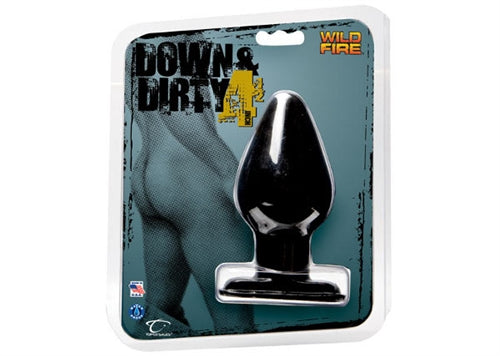 Wildfire Down and Dirty 4.5in Butt Plug - Black TS1101105
