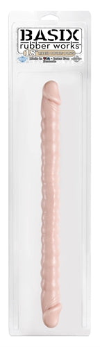 Basix Rubber Works 18in Ribbed Double Dong Flesh PD4311-21