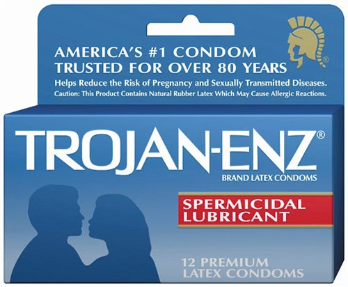 Trojan Enz Armor Spermicidal Lubricated Condoms -12 Pack TJ93252