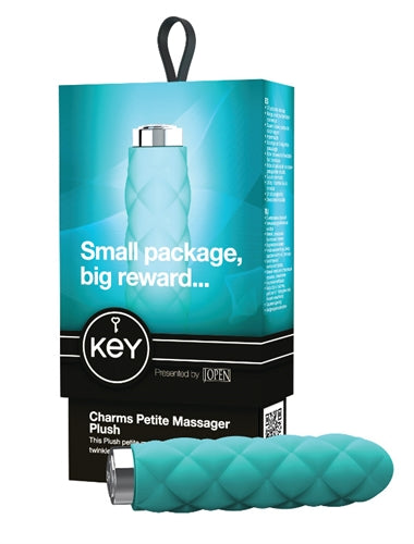 Key Charms Petite Massager - Plush - Robin Egg Blue JO8040053