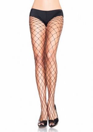 Fence Net Pantyhose - Black - One Size LA-9905BLK