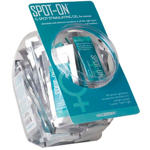 Spot-on G-Spot Stimulating Gel Pillow Packs - 100 Piece Fishbowl DJ1312-61D