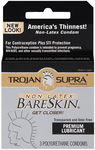 Trojan Supra Non-Latex Bareskin - 3 Pack TJ90220
