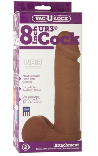 Vac-U-Lock 8-Inch Ur3 Cock - Brown DJ1015-33
