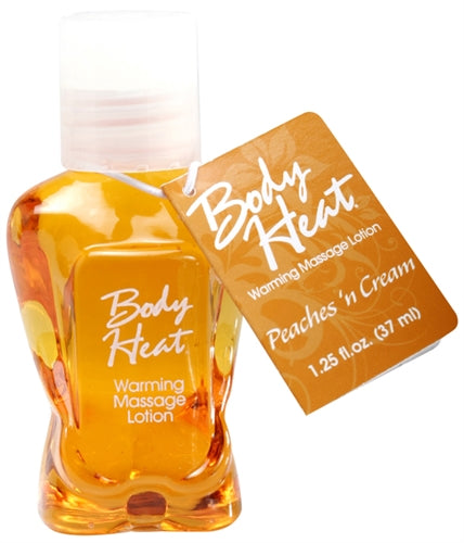 Body Heat Warming Massage Lotion - 1.25 Fl. Oz. - Peaches n' Cream PD9737-70