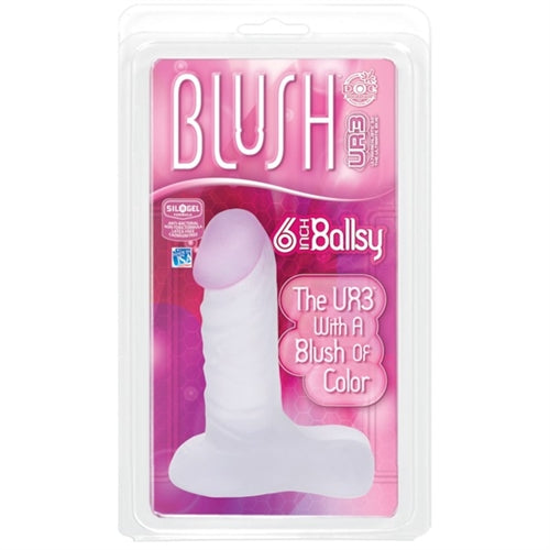 Blush Ur3 - 6-Inch Ballsy - Clear With Blush DJ0278-04