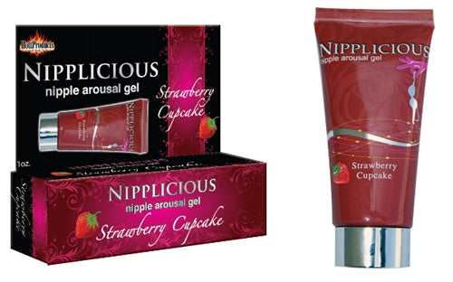 Nipplicious Nipple Arousal Gel - Strawberry Cupcake - 1 Fl. Oz. - Formerly Htp740e HTP2580