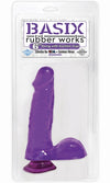 Basix 6in Dong With Suction Cup Purple PD4227-12