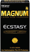 Trojan Magnum Large Size Ecstasy Ultrasmooth Lubricant - 10 Pack Tj64310 TJ64313