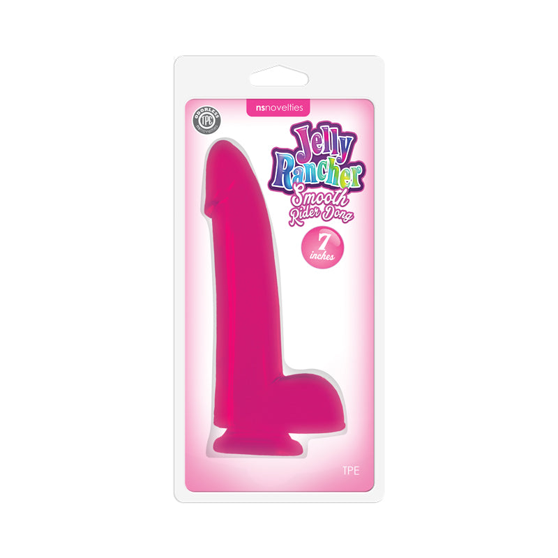 Jelly Rancher Smooth Rider Dong - 6 Inches - Pink NSN0455-24