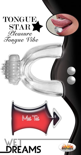 Tongue Star Tongue Vibe - Clear with 10 ml Liquor Lube HTP2972