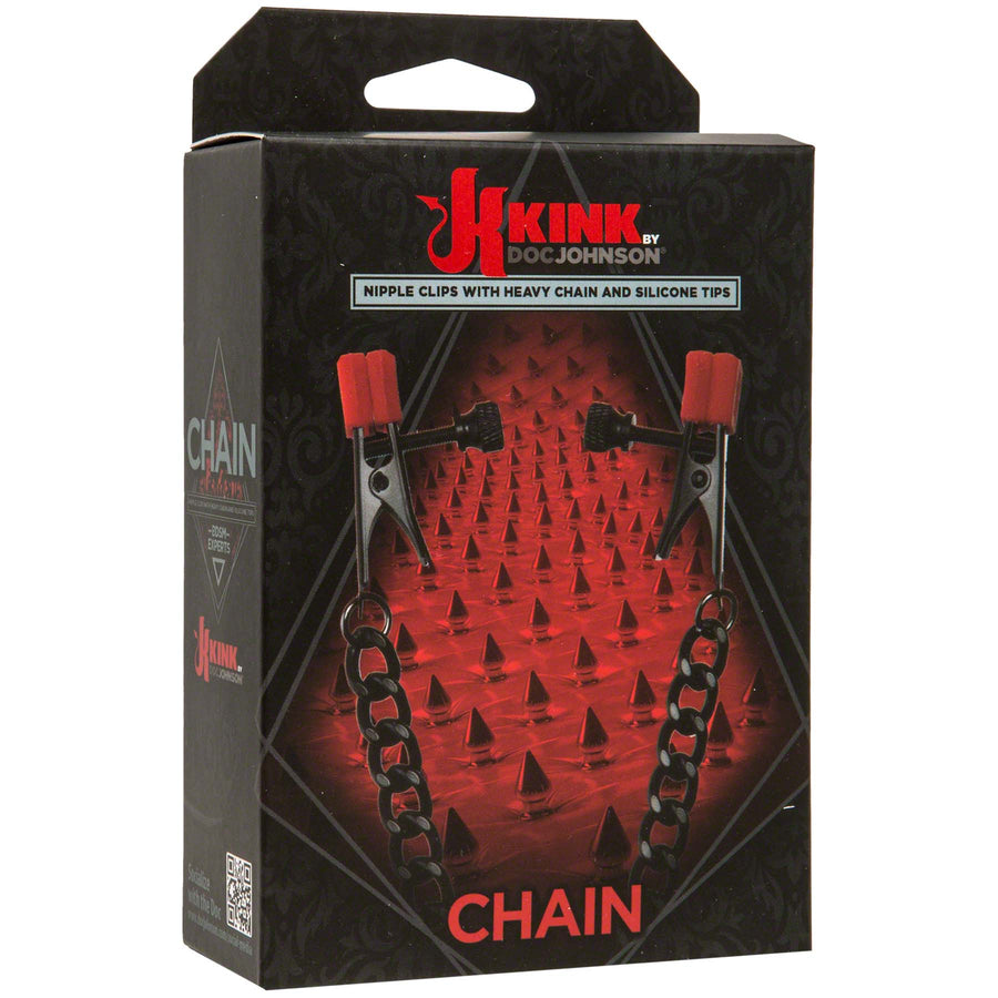 Chain - Nipple Clips With Heavy Chain & Silicone Tips DJ2404-05-BX