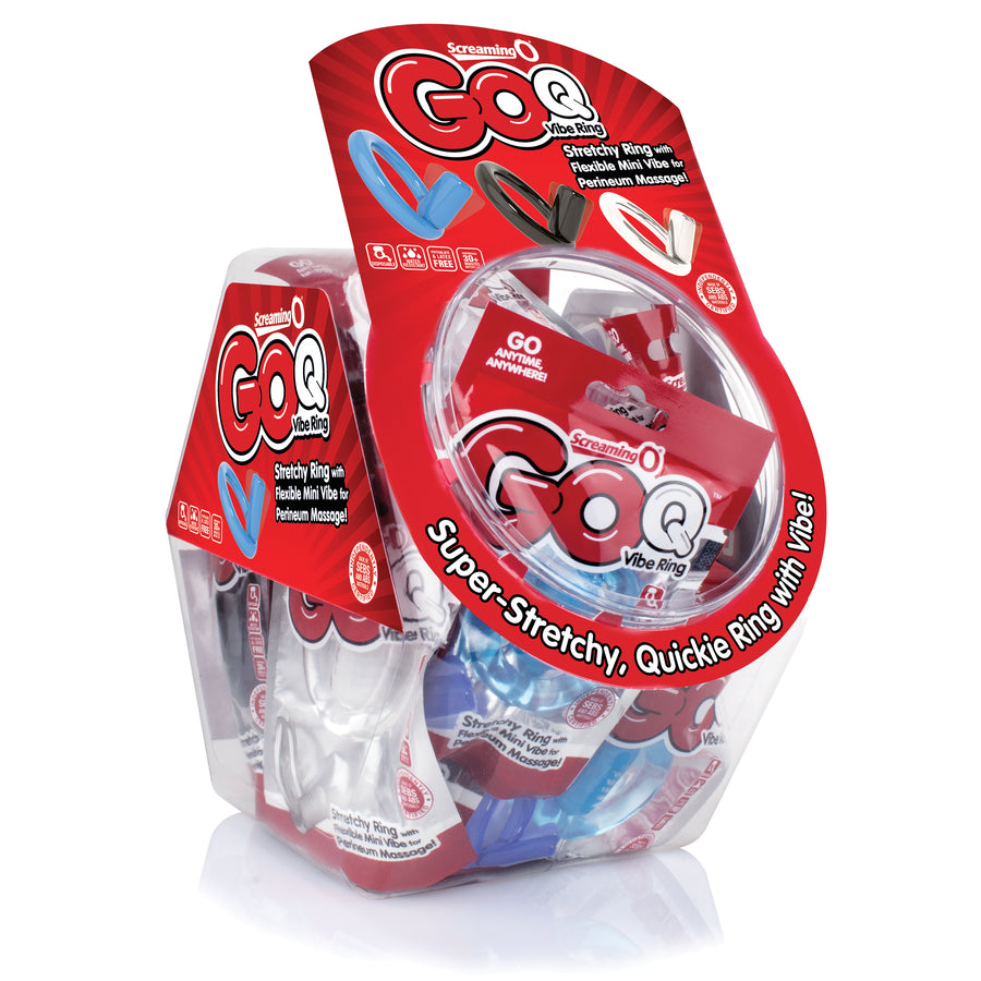 Go Q Vibe Ring - Assorted Colors - 36 Count Fishbowl BWL-GOQ-110D