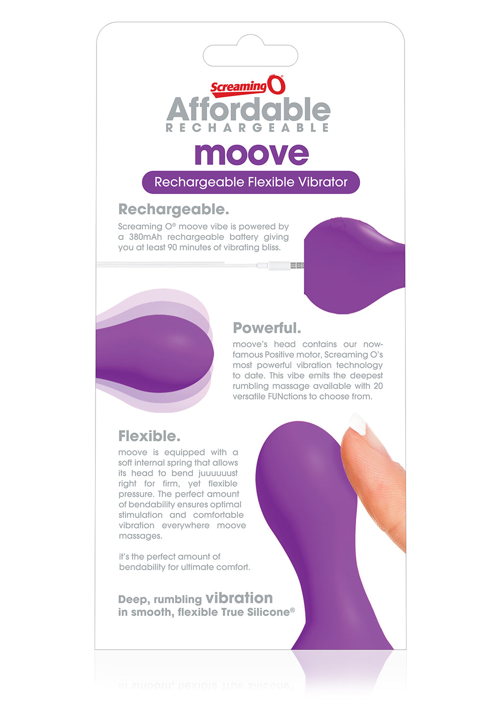Affordable Rechargeable Moove Vibe - Purple ARM-PU-101E